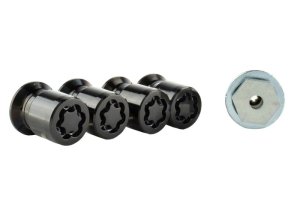 Ford EcoSport Security Lug Nut Kit - Ford Racing - Black PVD Security, M12 x 1.5 Thread, Set of 4 - Black - `18-`21